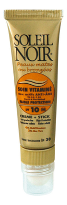 Крем для лица Protections Solaires Soin Vitamine Faible Creme SPF10 20мл + стик для губ Stick Incolore Ip 30 2мл от Randewoo