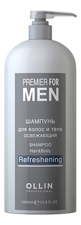 

Освежающий шампунь для волос и тела Premier For Men Refreshening: Шампунь 1000мл, Освежающий шампунь для волос и тела Premier For Men Refreshening