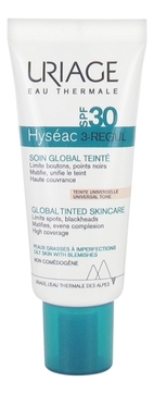 Универсальный крем для лица с тональным эффектом Hyseac 3-Regul Soin Global Teinte SPF30 40мл