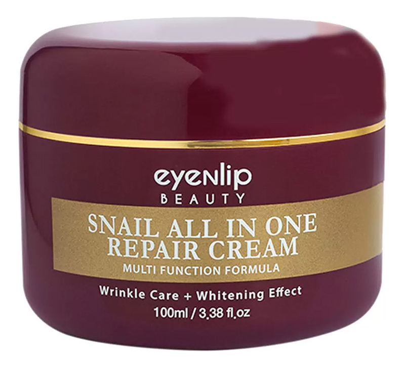 

Крем для лица с муцином улитки Snail All In One Repair Cream 100мл: Крем 100г, Крем для лица с муцином улитки Snail All In One Repair Cream