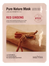 Anskin Тканевая маска для лица с экстрактом красного женьшеня Secriss Pure Nature Mask Red Ginseng 25мл
