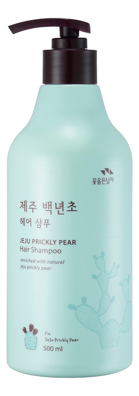 Шампунь для волос Jeju Prickly Pear Hair Shampoo 500мл шампунь для волос flor de man jeju prickly pear hair shampoo с кактусом 500 мл
