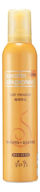 

Мусс для укладки волос с протеинами шелка Keratin Silkprotein Hair Mousse 300мл