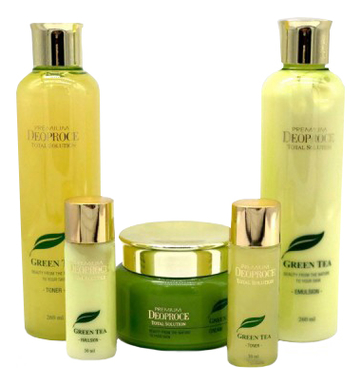 

Набор для лица с экстрактом зеленого чая Premium Green Tea Total Solution 3 (тонер 260/30мл + эмульсия 260/30мл + крем 100мл)