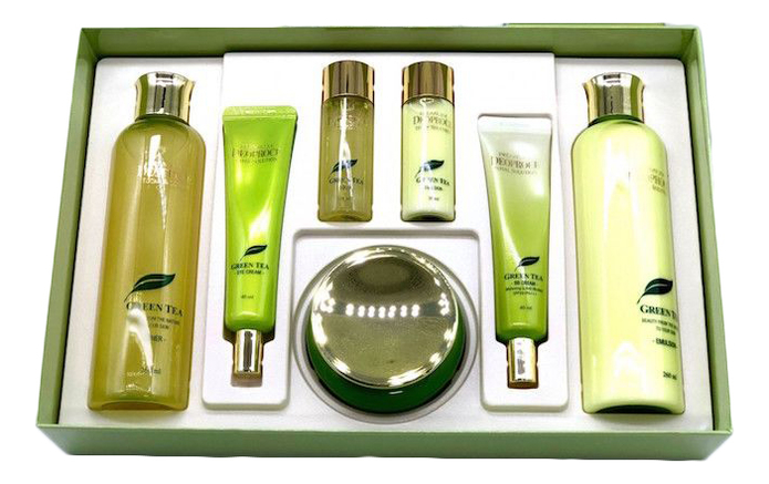 

Набор для лица Premium Green Tea Total Solution 5 (тонер 260/30мл + эмульсия 260/30мл + крем 100мл + крем для кожи вокруг глаз 40мл + BB крем 40мл)