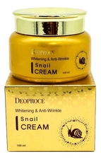Deoproce Крем для лица с муцином улитки Whitening & Anti-Wrinkle Snail Cream 100мл