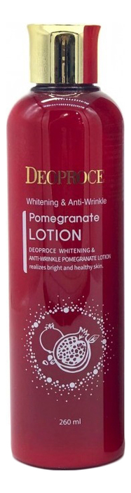 Лосьон для лица с экстрактом граната осветляющий Whitening & Anti-Wrinkle Pomegranate Lotion 260мл осветляющий крем для лица с экстрактом граната whitening anti wrinkle pomegranate cream 100мл