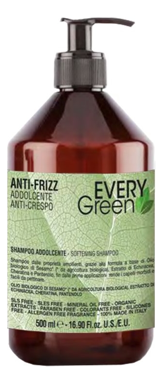 

Шампунь для вьющихся волос Every Green Anti-Frizz Softening Shampoo: Шампунь 500мл, Шампунь для вьющихся волос Every Green Anti-Frizz Softening Shampoo