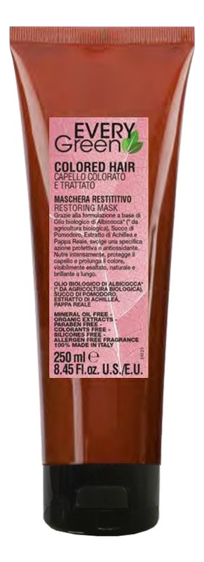 

Маска для окрашенных волос Every Green Colored Hair Restoring Mask: Маска 250мл, Маска для окрашенных волос Every Green Colored Hair Restoring Mask