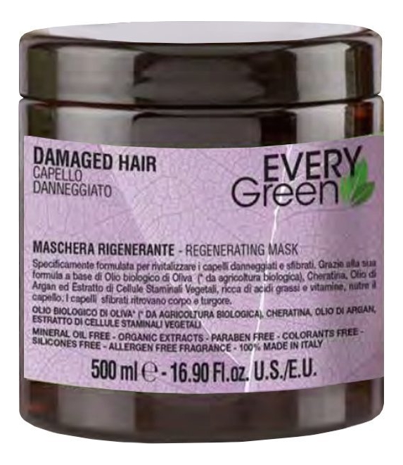 

Маска для поврежденных волос Every Green Damager Hair Regenerating Mask: Маска 500мл, Маска для поврежденных волос Every Green Damager Hair Regenerating Mask