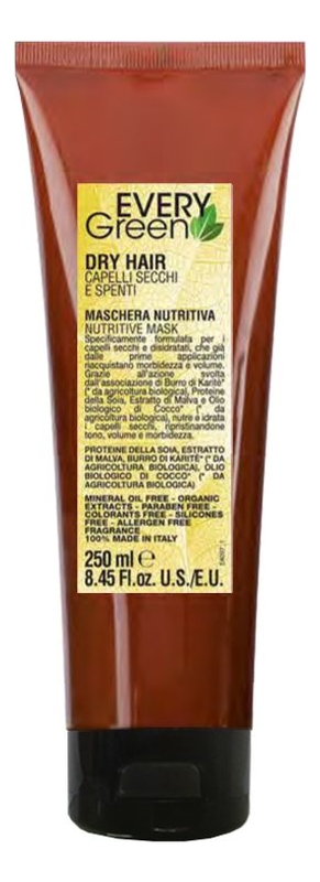 

Маска для сухих волос Every Green Dry Hair Nutritive Mask: Маска 250мл, Маска для сухих волос Every Green Dry Hair Nutritive Mask