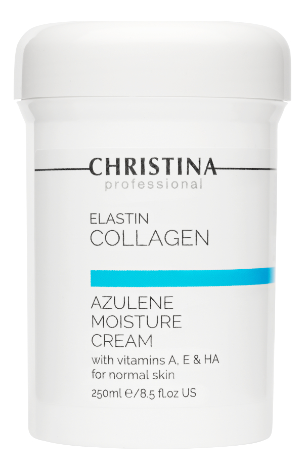 Купить Азуленовый крем для лица с витаминами и гиалуроновой кислотой Elastin Collagen Azulene Moisture Cream: Крем 250мл, CHRISTINA