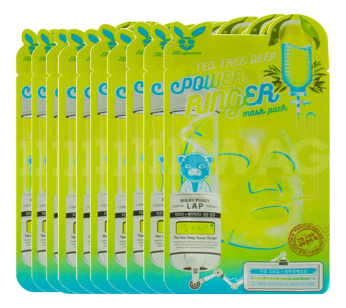

Тканевая маска для лица с экстрактом чайного дерева Tea Tree Deep Power Ringer Mask Pack: Маска 10*23мл, Тканевая маска для лица с экстрактом чайного дерева Tea Tree Deep Power Ringer Mask Pack