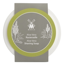 Muehle Твердое мыло для бритья в фарфоровой чаше Skincare Aloe Vera Shaving Soap 65г (алоэ вера)