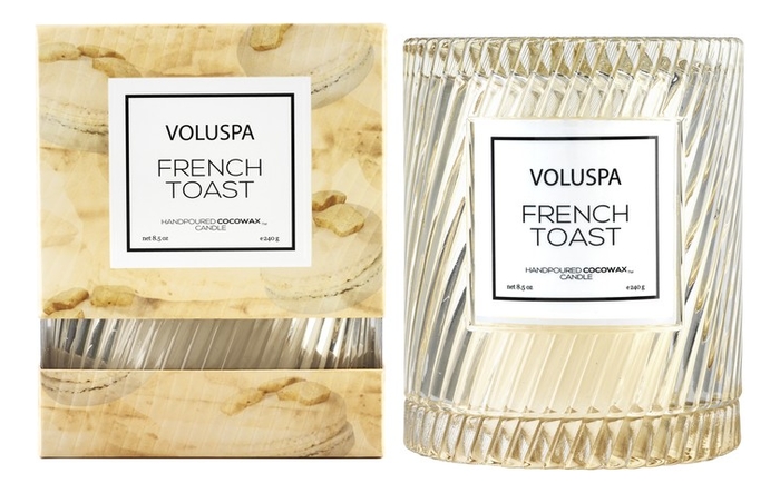 

Ароматическая свеча French Toast: свеча в стеклянном подсвечнике с крышкой 240г, Ароматическая свеча French Toast