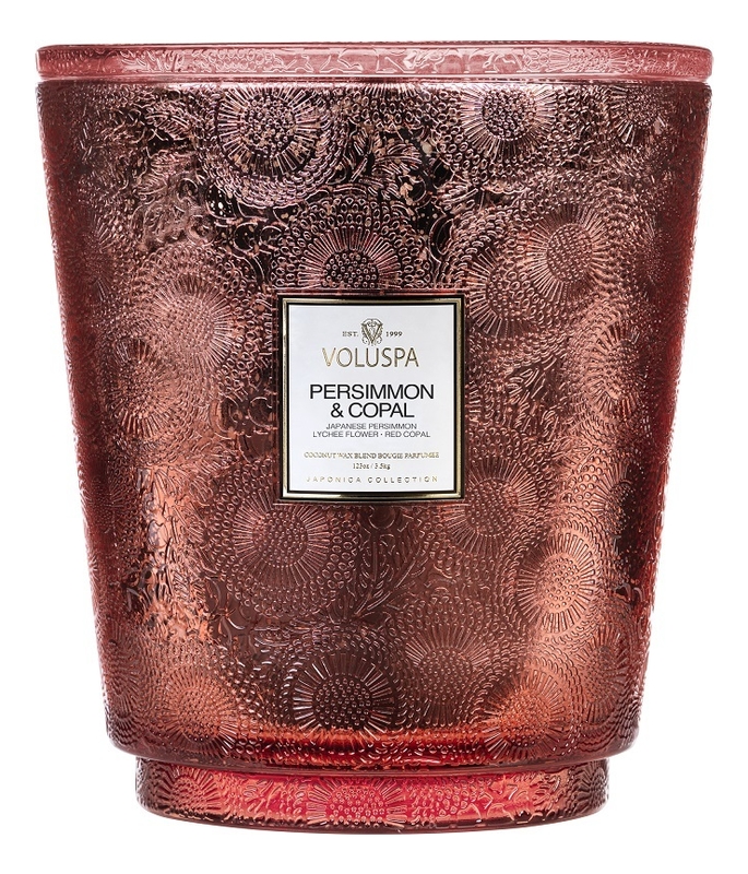 

Ароматическая свеча Persimmon & Copal (хурма и смола): свеча в алюминиевом подсвечнике с 5 фитилями 3500г, Ароматическая свеча Persimmon & Copal (хурма и смола)