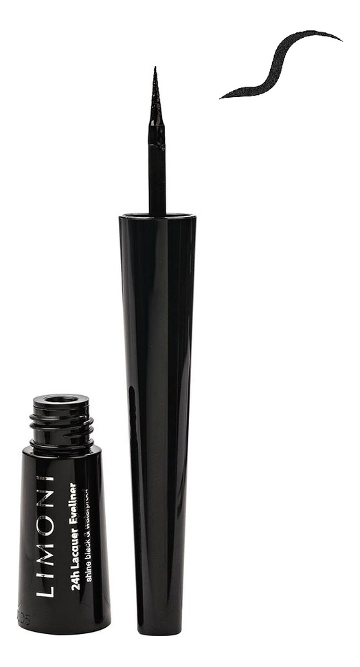 Глянцевая водостойкая подводка для глаз Lacquer Eyeliner 2,5мл: 01 Black