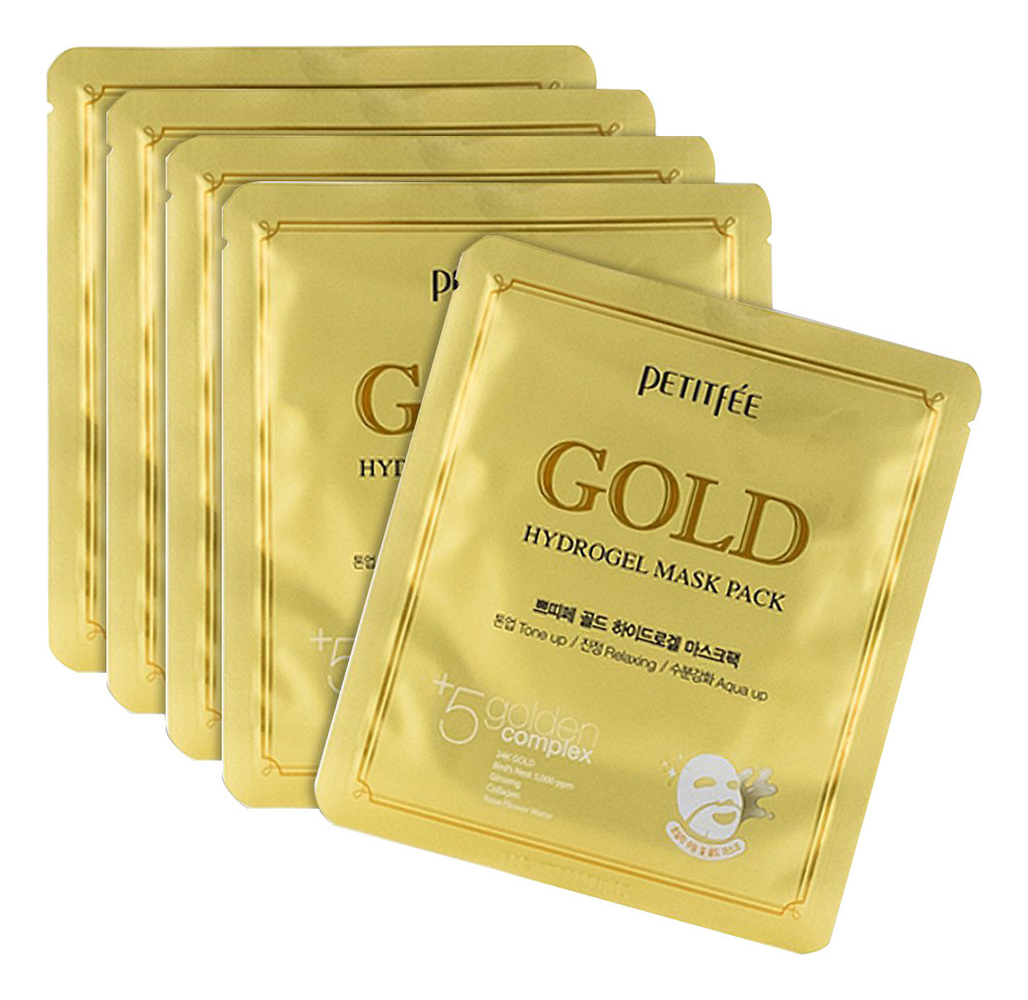 

Гидрогелевая маска для лица Gold Hydrogel Mask Pack: Маска 5*32г, Гидрогелевая маска для лица Gold Hydrogel Mask Pack