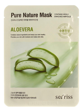 Тканевая маска для лица Secriss Pure Nature Mask Pack Aloevera 25мл