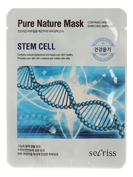 Тканевая маска для лица Secriss Pure Nature Mask Pack Stem Cell 25мл цена и фото