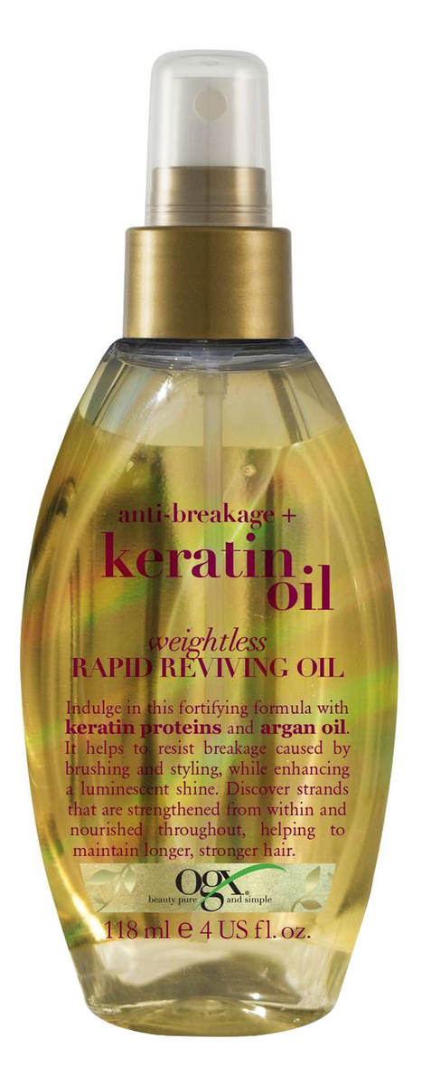 

Легкое масло-спрей для волос с кератиновым маслом Anti-Breakage+ Keratin Oil Healing 118мл