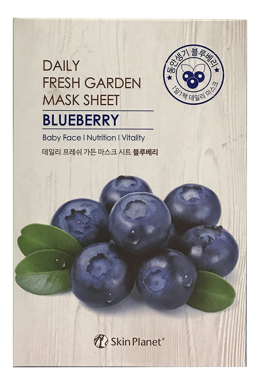 Тканевая маска для лица с экстрактом черники Skin Planet Daily Fresh Garden Mask Sheet Blueberry 25г тканевая маска для лица с экстрактом черники skin planet daily fresh garden mask sheet blueberry 25г