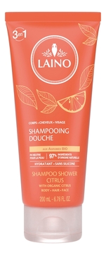 Органический шампунь 3 в 1 для лица, волос и тела Shampooing Douche Agrumes 200мл (цитрус)