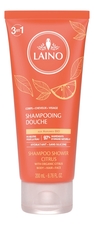 Laino Органический шампунь 3 в 1 для лица, волос и тела Shampooing Douche Agrumes 200мл (цитрус)