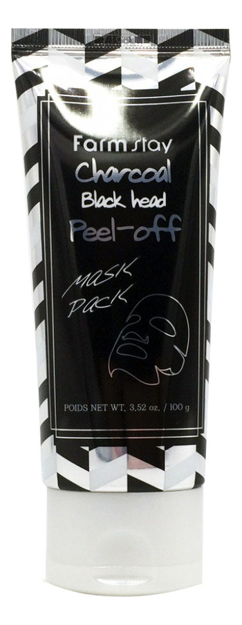 Купить Маска-пленка для лица от черных точек Charcoal Black Head Peel-Off Nose Pack: Маска-пленка 100мл, Farm Stay