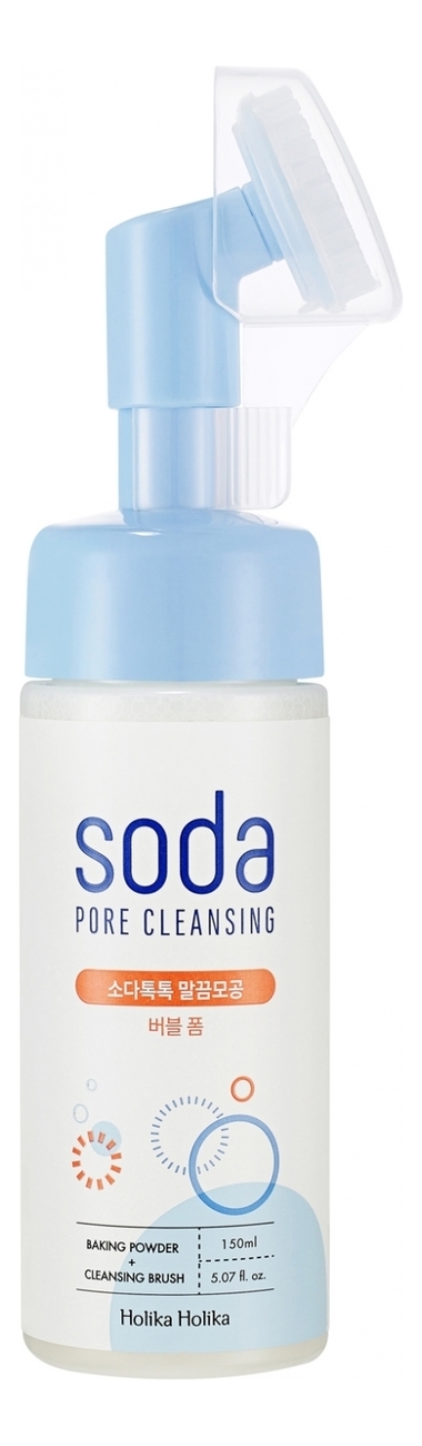 Пенка для умывания на основе соды с щеткой Soda Tok Tok Clean Pore Bubble Foam 150мл