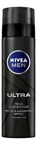 Пена для бритья с активным углем Ultra 200мл пена для бритья nivea ultra с активным углем 200мл