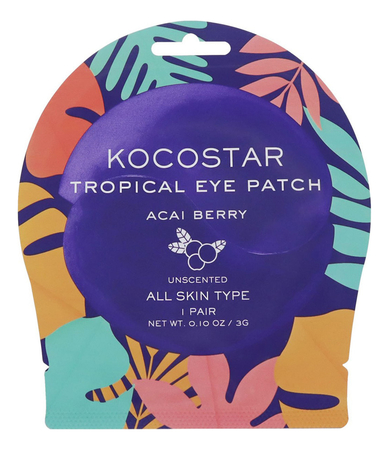 Kocostar Гидрогелевые патчи для глаз с экстрактом асаи Tropical Eye Patch Acai Berry