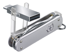 Victorinox Нож-брелок Jetsetter Work 58мм с USB-модулем 16Гб 6 функций (серебристый)