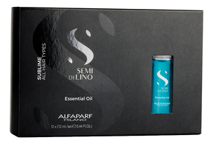 Масло увлажняющее для всех типов волос Semi Di Lino Sublime Essential Oil 12*13мл