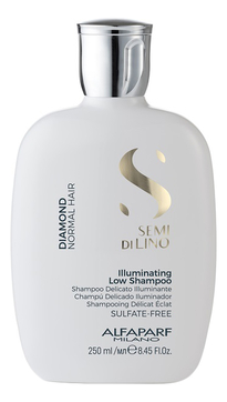 Шампунь для нормальных волос придающий блеск Semi Di Lino Diamond Illuminating Low Shampoo 250мл
