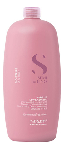 Шампунь для сухих волос Semi Di Lino Moisture Nutritive Low Shampoo: Шампунь 1000мл увлажняющий и питательный шампунь для сухих волос с протеинами молока shampoo nourishing s86 846 1000 мл