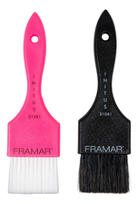 Framar Кисть для окрашивания 2 Pack Coloring Brush 2шт (черная и розовая)