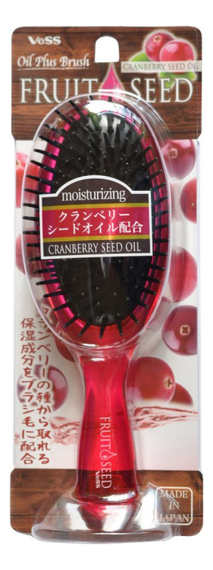 

Щетка массажная для волос с маслом семян клюквы Cranberry Seed Oil Blowing Comb (круглая)