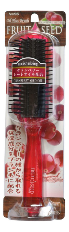 

Щетка массажная для волос с маслом семян клюквы Cranberry Seed Oil Blowing Comb (большая)