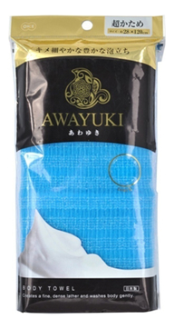 Мочалка для тела сверхжесткая Awayuri Nylon Tower Ultra Firm (синяя)
