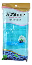 OHE Мочалка для тела жесткая Awa Time Body Towel Katame (голубая)