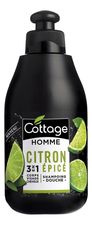 Cottage Гель-шампунь для волос и тела Homme Shampoo-Shower Gel Spicy Lemon 250мл