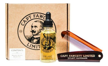 Captain Fawcett Набор (масло для бороды Privare Stock 50мл + складная расческа для усов и бороды)