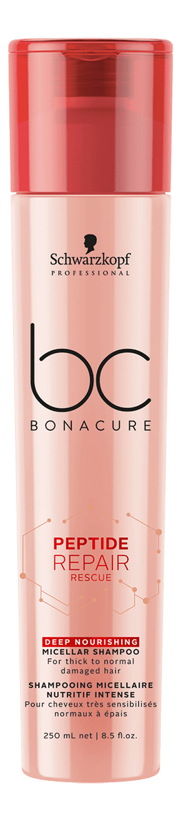

Питательный мицеллярный шампунь для волос BC Peptide Repair Rescue Deep Nourisning Micellar Shampoo: Шампунь 250мл, Питательный мицеллярный шампунь для волос BC Peptide Repair Rescue Deep Nourisning Micellar Shampoo