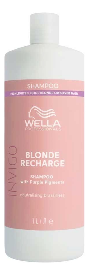 

Шампунь для волос нейтрализующий желтизну Invigo Blonde Recharge With Color Pigments Shampoo: Шампунь 1000мл, Шампунь для волос нейтрализующий желтизну Invigo Blonde Recharge With Color Pigments Shampoo