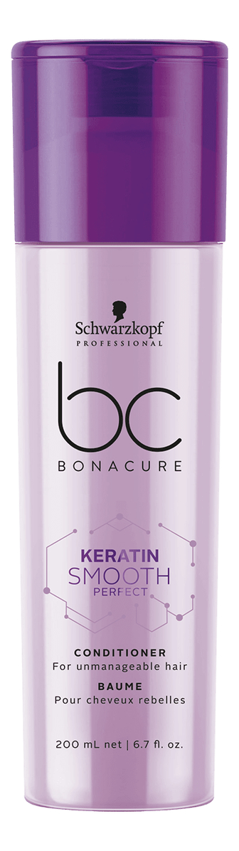 Смягчающий кондиционер для непослушных и жестких волос BC Keratin Smooth Perfect Conditioner 200мл