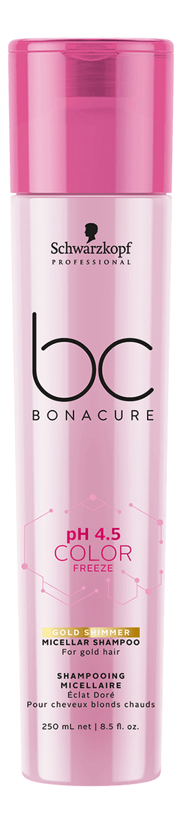 

Шампунь для теплых оттенков блонд BC pH 4.5 Color Freeze Gold Shampoo 250мл
