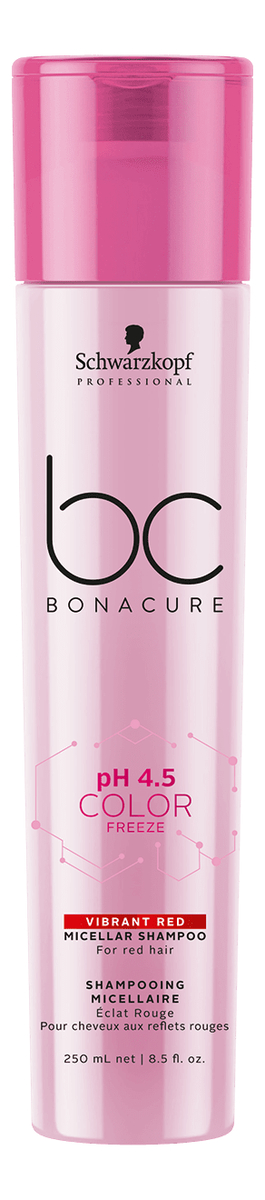 

Шампунь для поддержания красных оттенков BC pH 4.5 Color Freeze Vibrant Red Shampoo 250мл