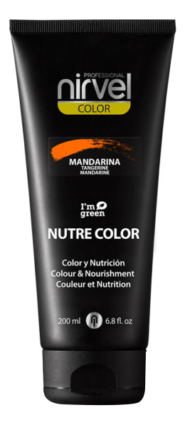 Гель-маска для окрашивания волос Nutre Color 200мл: Tangerine гель маска для окрашивания волос nutre color 200мл mint