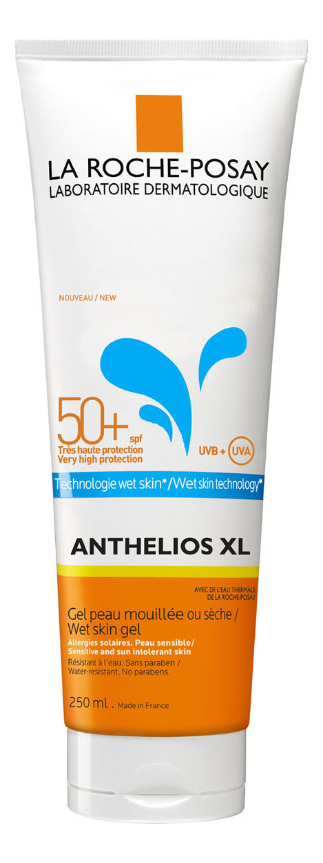 

Солнцезащитный гель для лица и тела Anthelios XL Wet Skin Gel SPF50+ 250мл